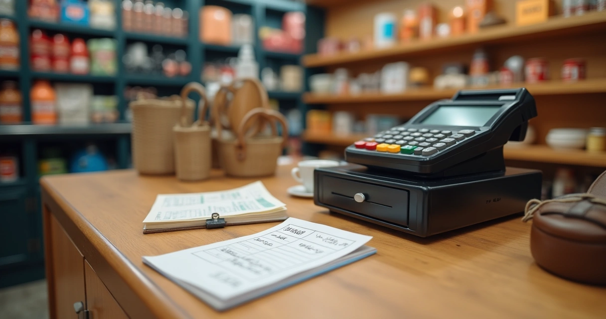 Representação visual do fluxo de caixa em loja pequena 