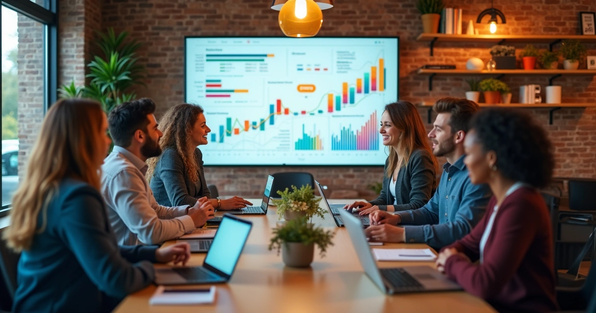 Grupo diverso montando fluxo de caixa com quadro branco e Pix