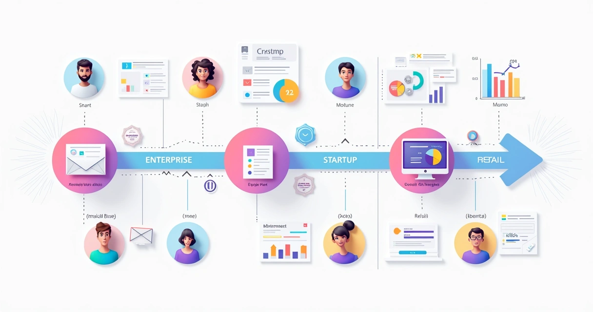 Fluxo visual de uma campanha automatizada e personalizada por ICP 