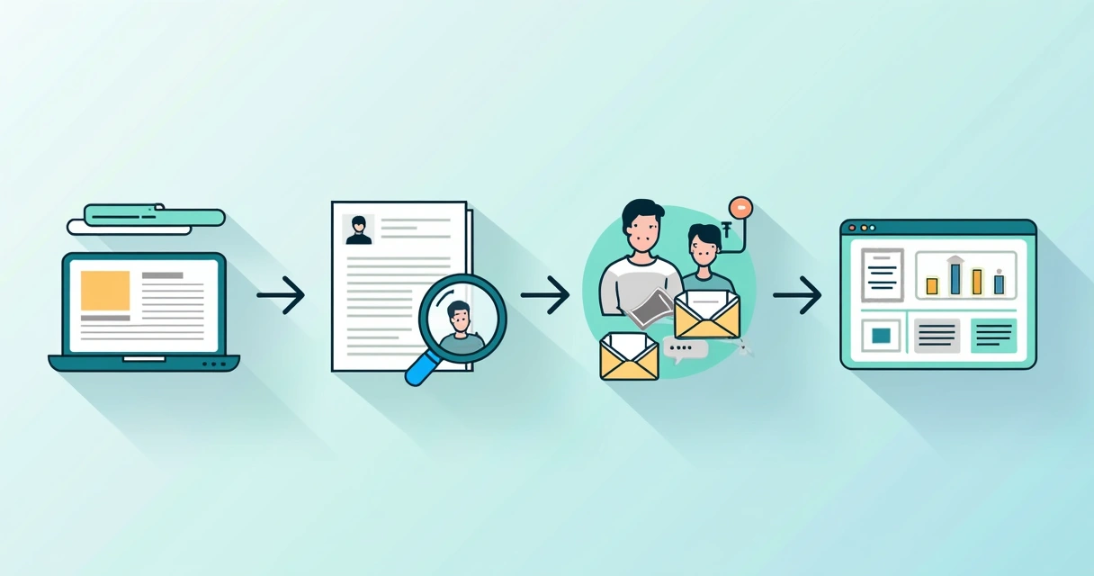 Fluxo simples de captação de leads com formulários e alertas 