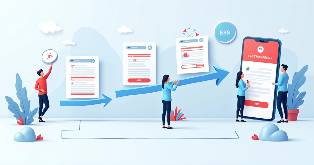 Fluxo de captação de leads em landing page SaaS 