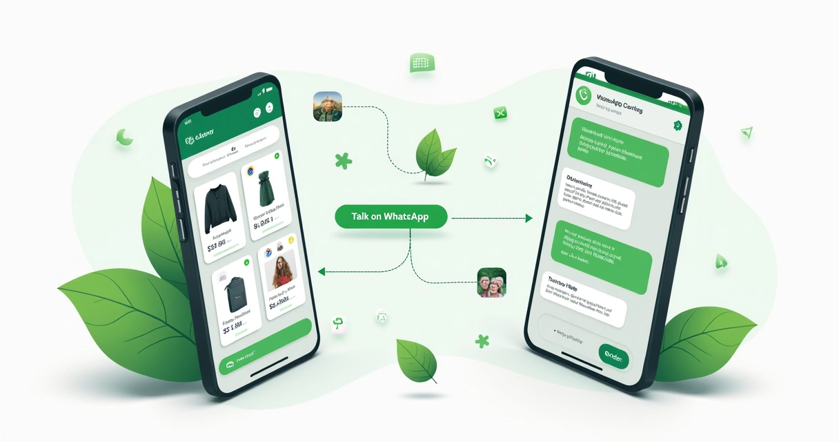 Fluxo do catálogo conectado ao WhatsApp 