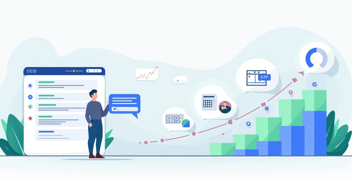 Fluxo de chatbot qualificando leads B2B em uma landing page 