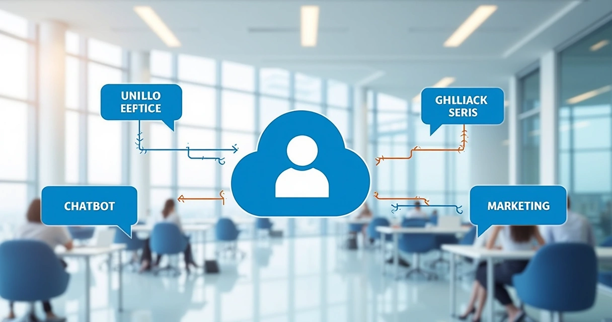 Fluxograma de chatbot integrando setores da empresa 