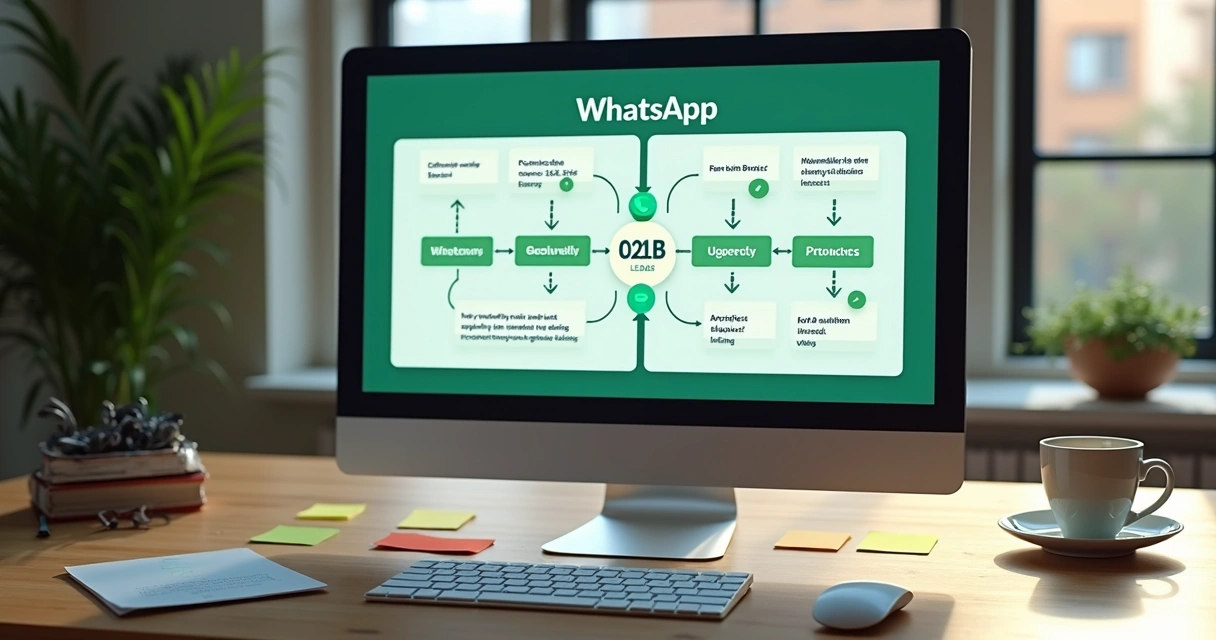 Visual flow of chatbot qualifying leads on WhatsApp