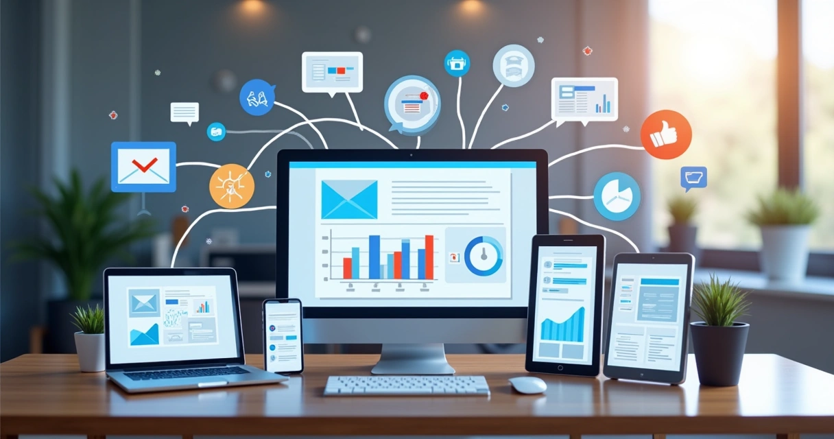 Fluxo de comunicação integrado entre múltiplos canais digitais 