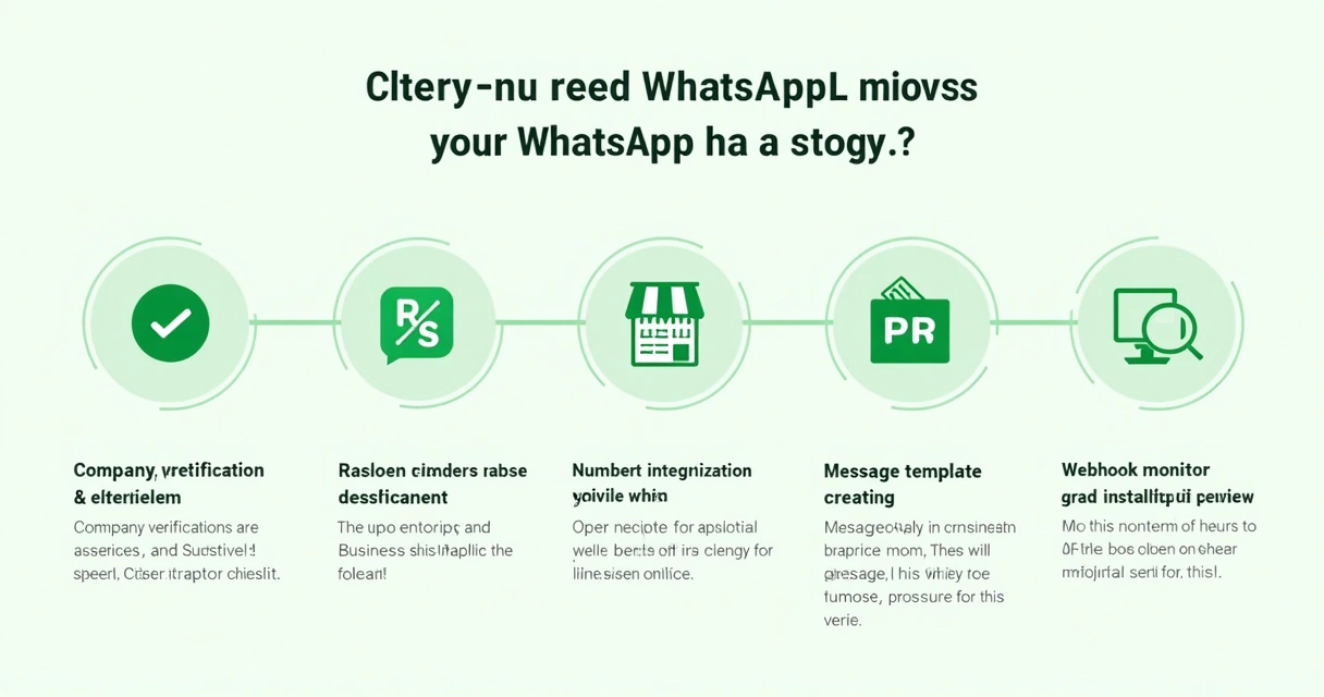 Fluxo de integração da API do WhatsApp com etapas do processo 