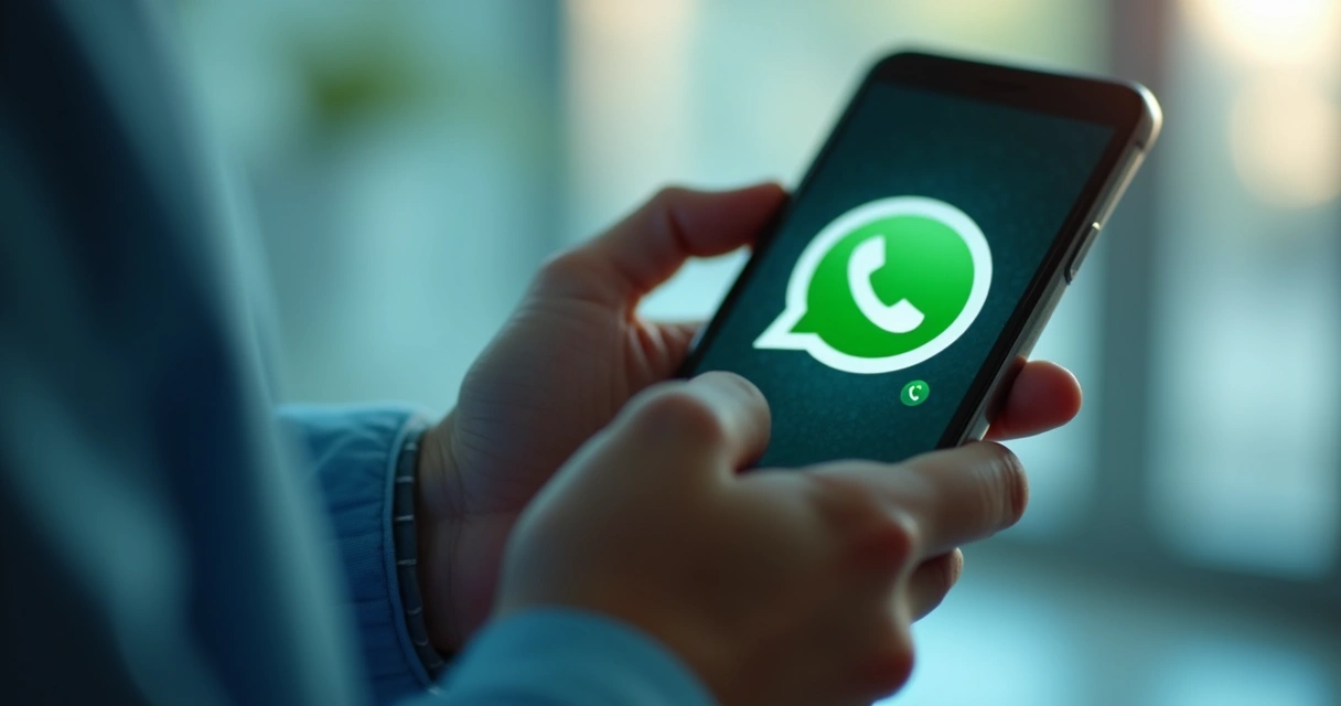 Notificação de WhatsApp com depoimento visível na tela de um smartphone