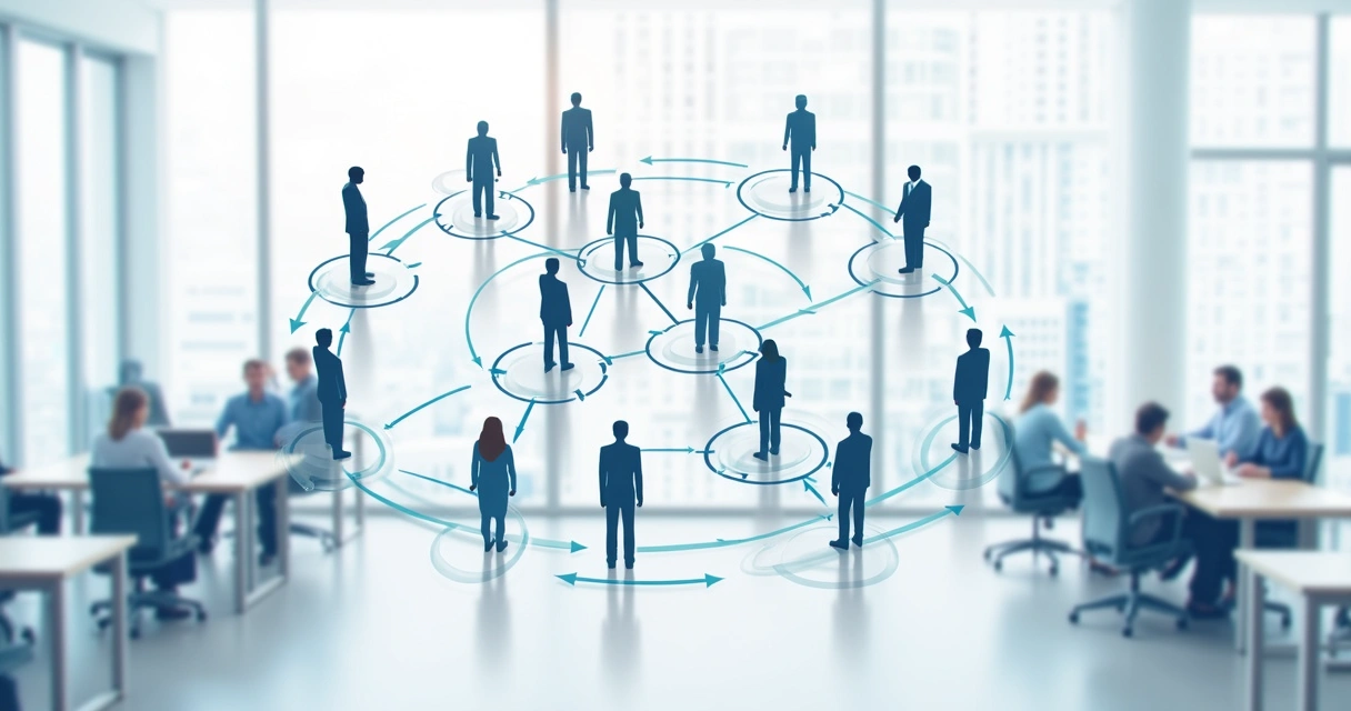 Diagrama ilustrando o fluxo do processo de constelação em um ambiente profissional 