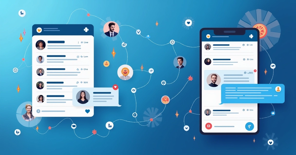 Fluxo de engajamento e conversa no LinkedIn 