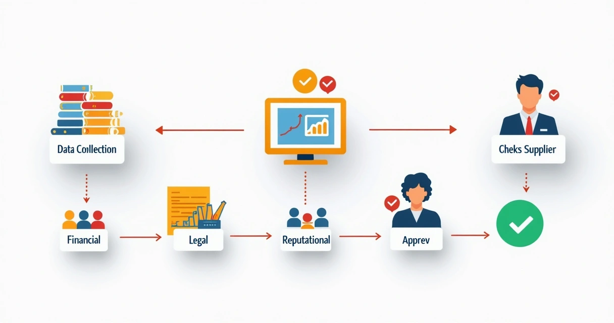Fluxograma colorido demonstrando automação de dossiê 