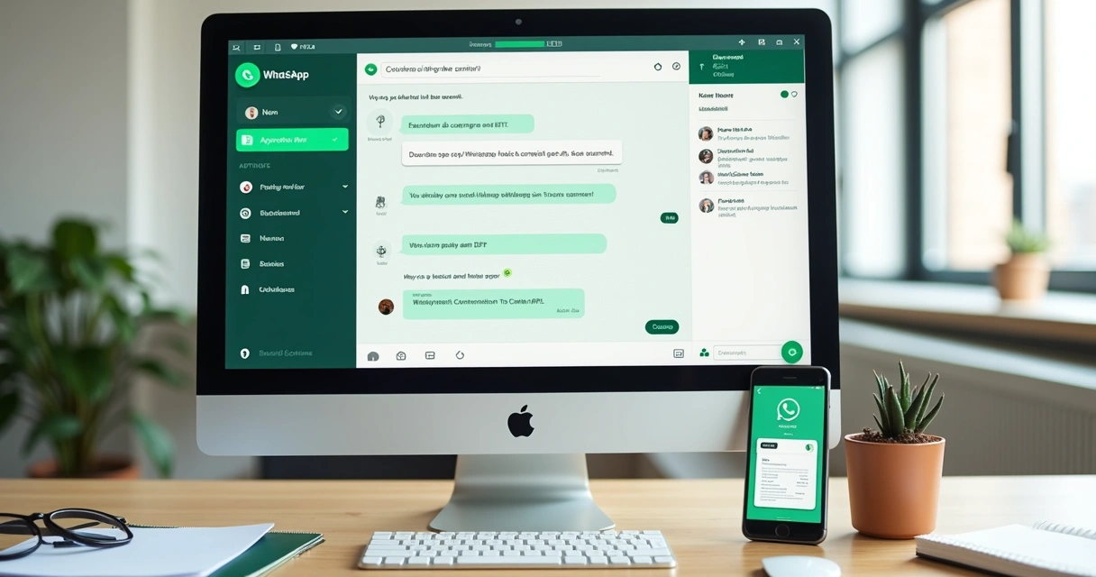 Tela com fluxo de envio de contrato no WhatsApp 