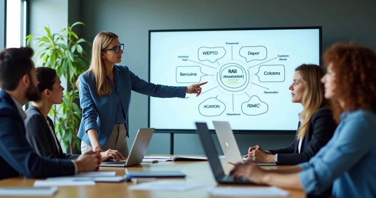 Equipe de licitação analisando função de cada membro 