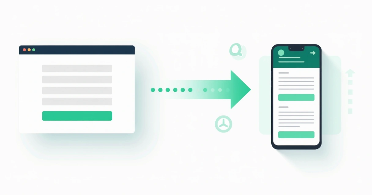 Fluxo visual de formulário levando para conversa no WhatsApp 