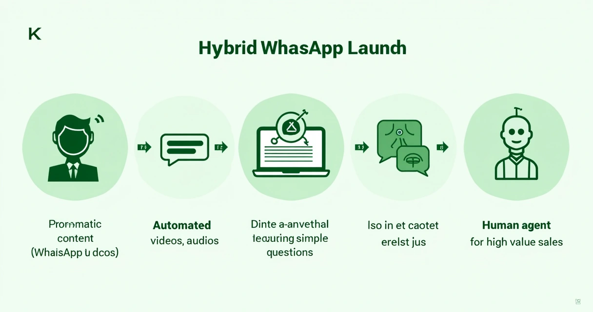 Fluxo de atendimento híbrido IA e humano no WhatsApp 