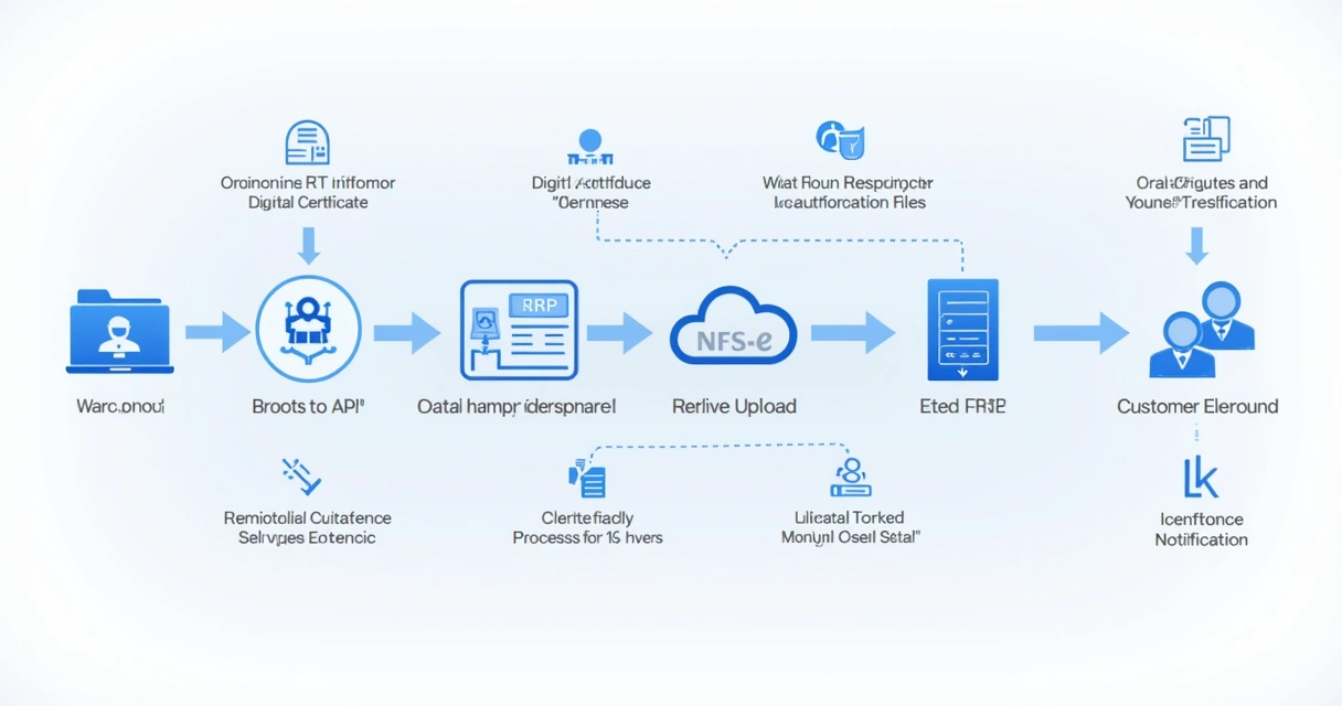 Diagrama do fluxo de integração da API NFS-e com sistemas 