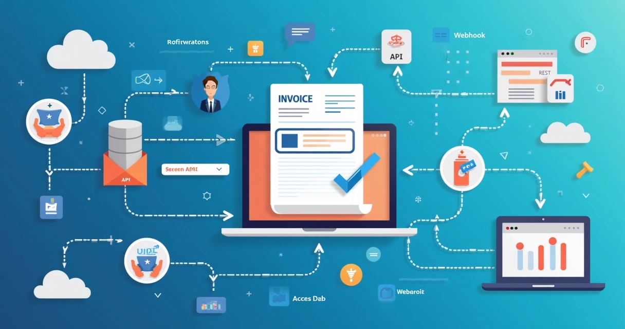 Fluxo visual de integração entre solução API e banco de dados usando a chave da nota fiscal