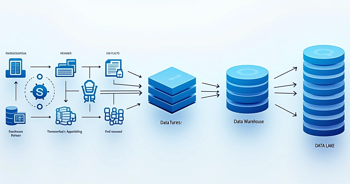 Fluxo de integração de dados em pipelines ETL 