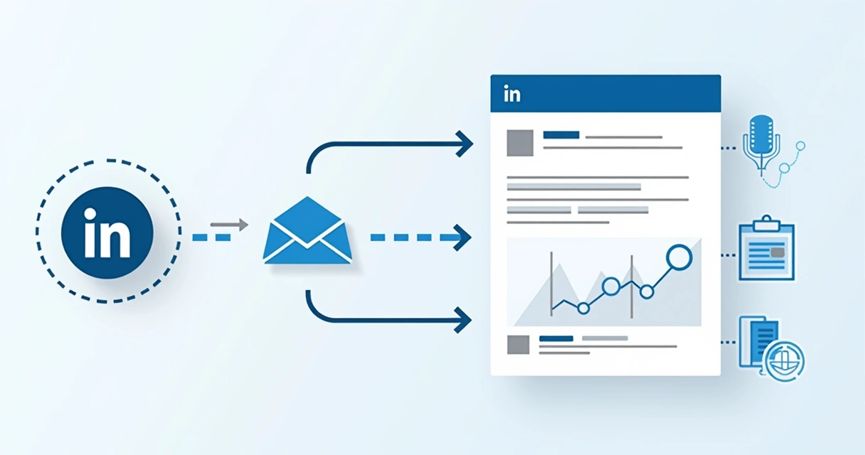 Fluxo de integração entre LinkedIn, Webhook e CRM 