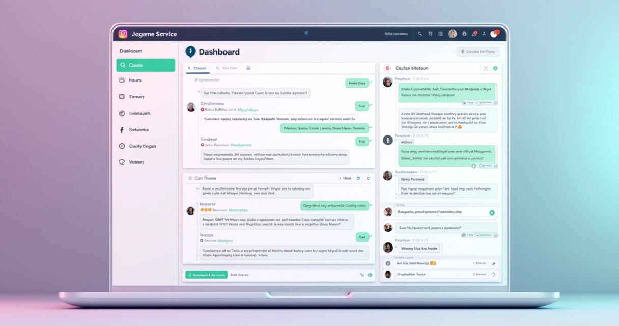 Painel mostrando integração entre Instagram e WhatsApp para agendamento automático 