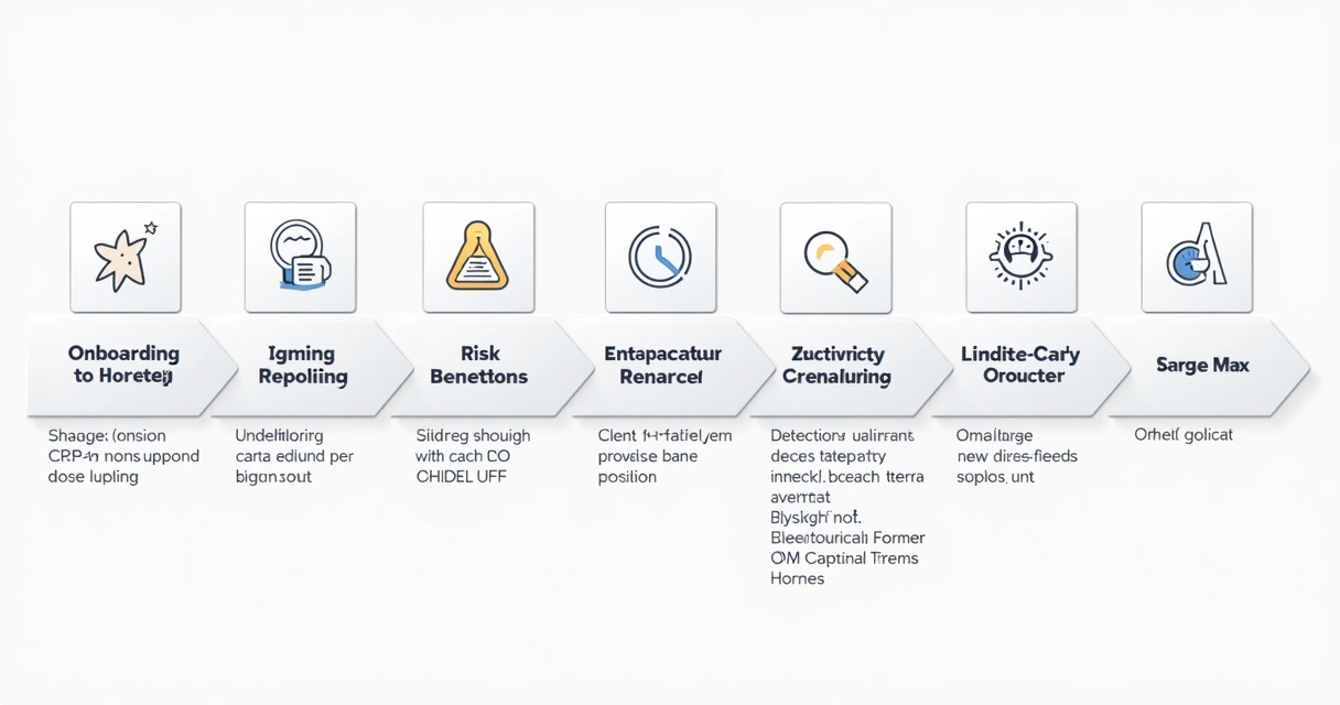 Gráfico mostrando fluxo de jornada do cliente em CRM contábil 