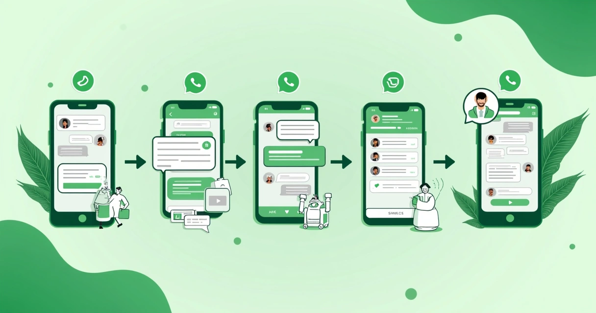 Fluxo ilustrativo da jornada do cliente no WhatsApp 