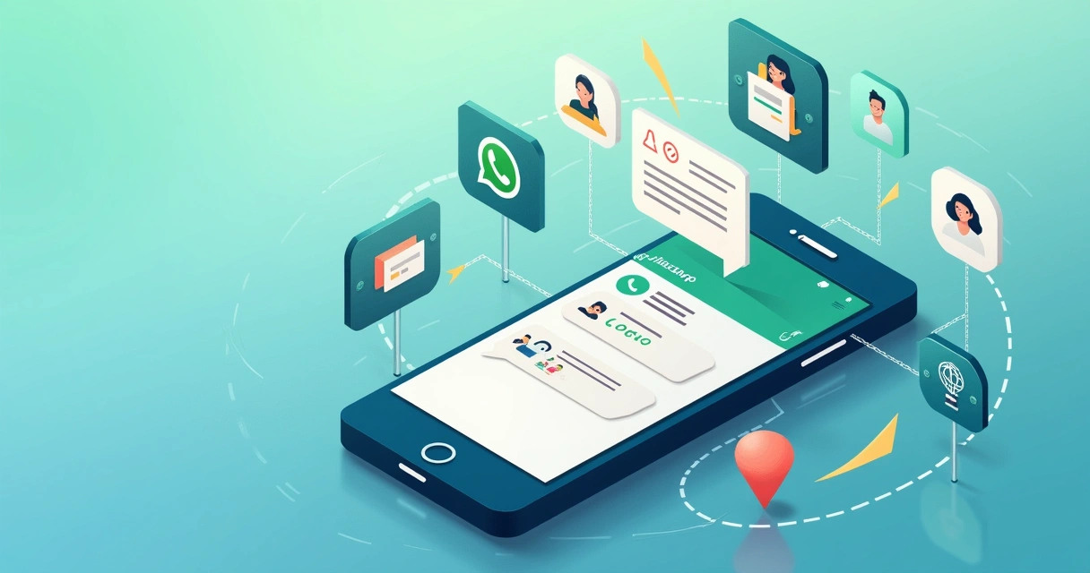 Fluxo visual de mensagens automatizadas em um canal digital 