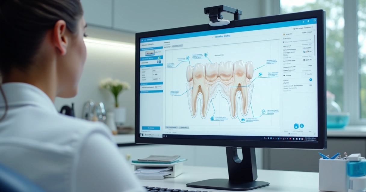 Odontograma digital integrado ao fluxo de tratamento e financeiro 
