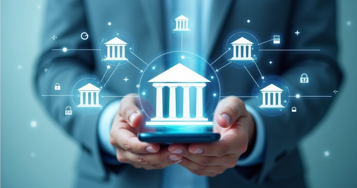 Fluxo de dados em open banking entre instituições financeiras 