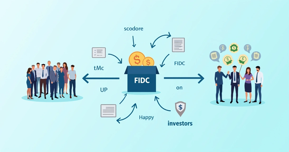 Fluxo de operação e papéis do FIDC ilustrados de forma didática 
