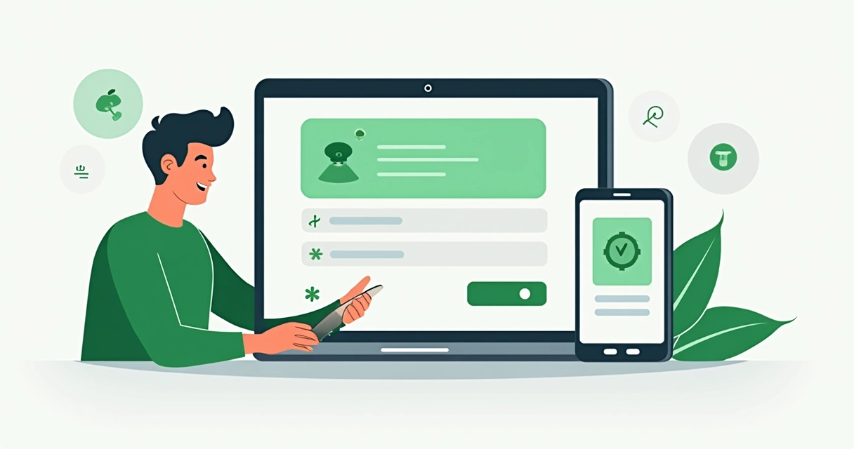 Cliente navegando em tela de pagamento online simples 