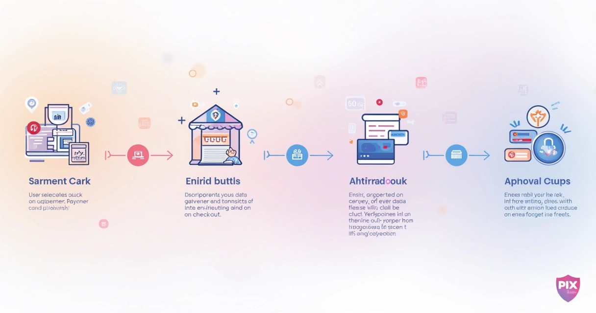 Fluxo ilustrado do processo de pagamento em gateway online 