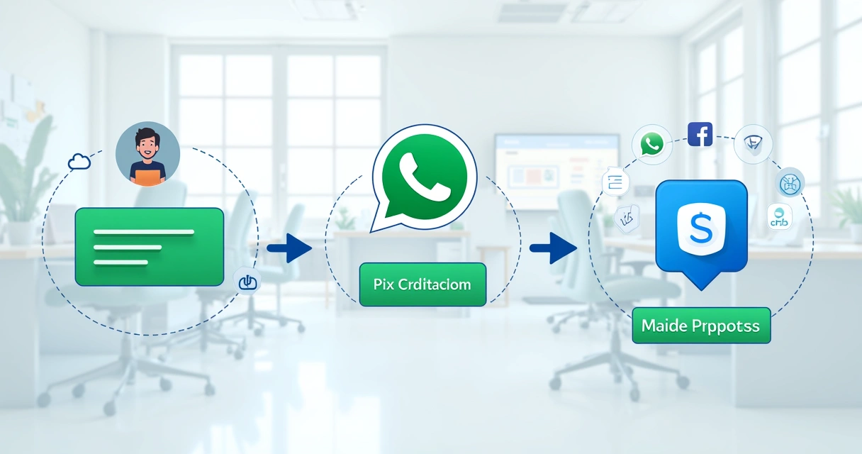 Fluxo de pagamento SaaS integrado ao WhatsApp e Pix 