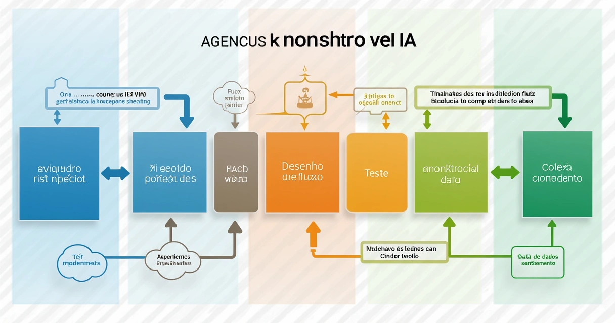 Diagrama mostrando passos para construir agente de IA 