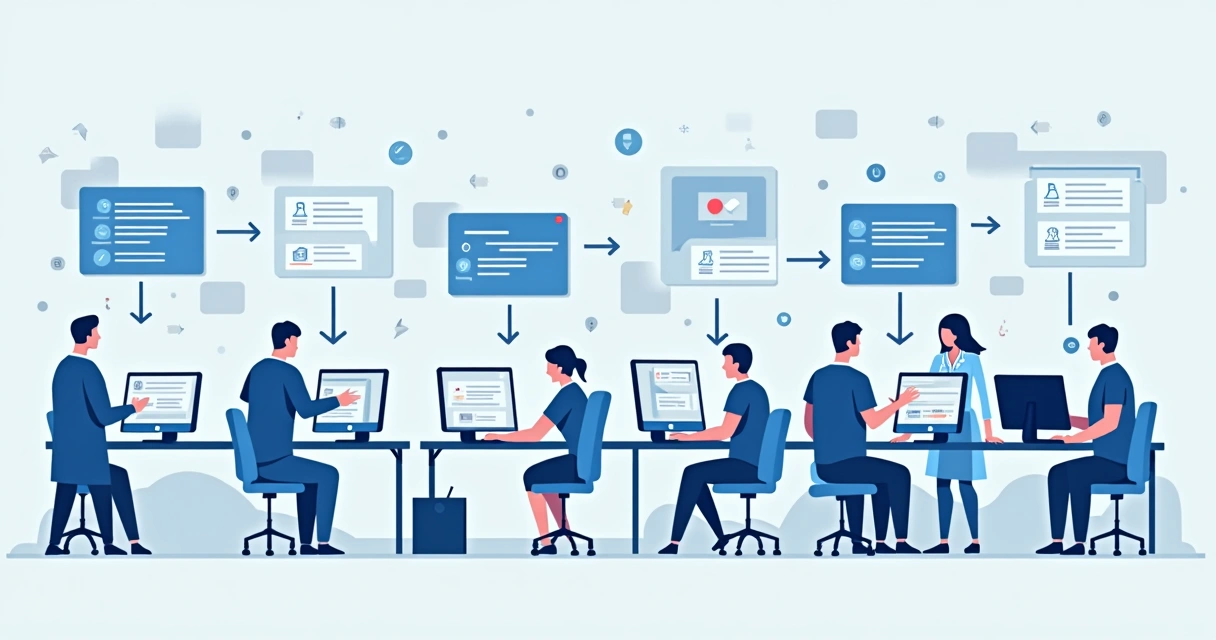 Fluxograma simples do fluxo de pedidos simultâneos em clínica médica 