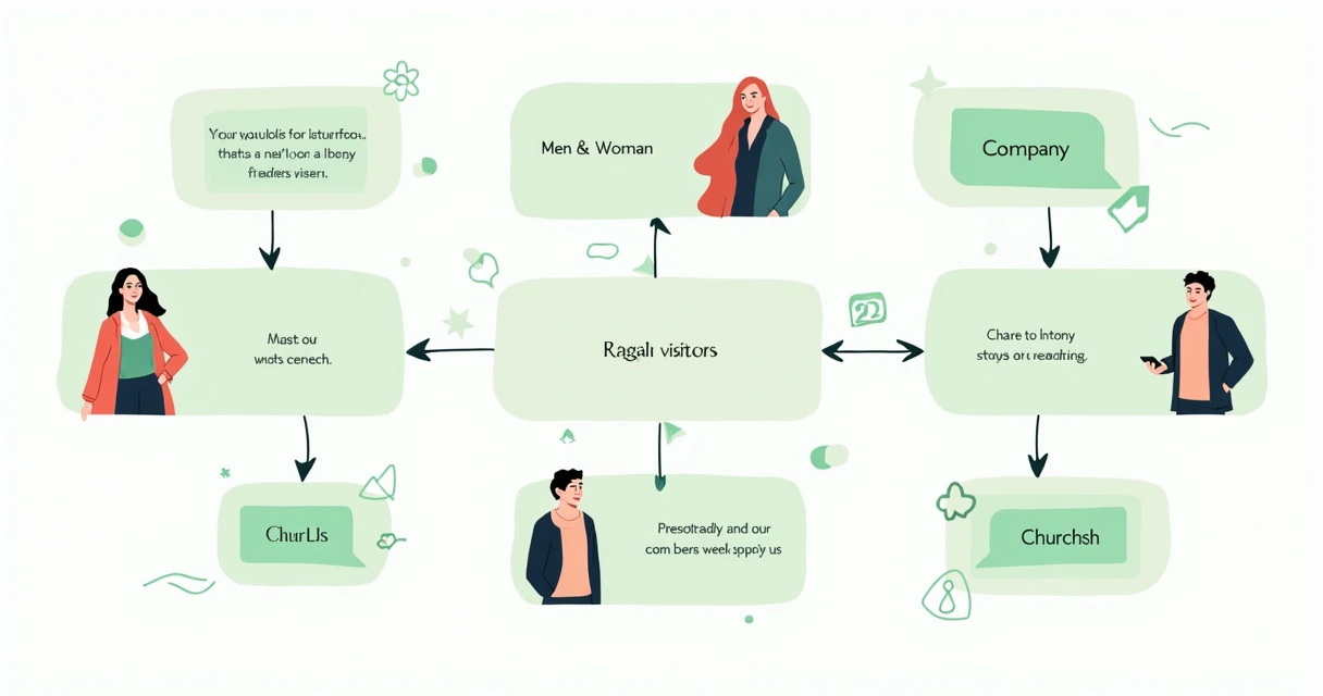 Diagrama simples mostrando fluxo personalizado de mensagens para diferentes perfis de usuários 