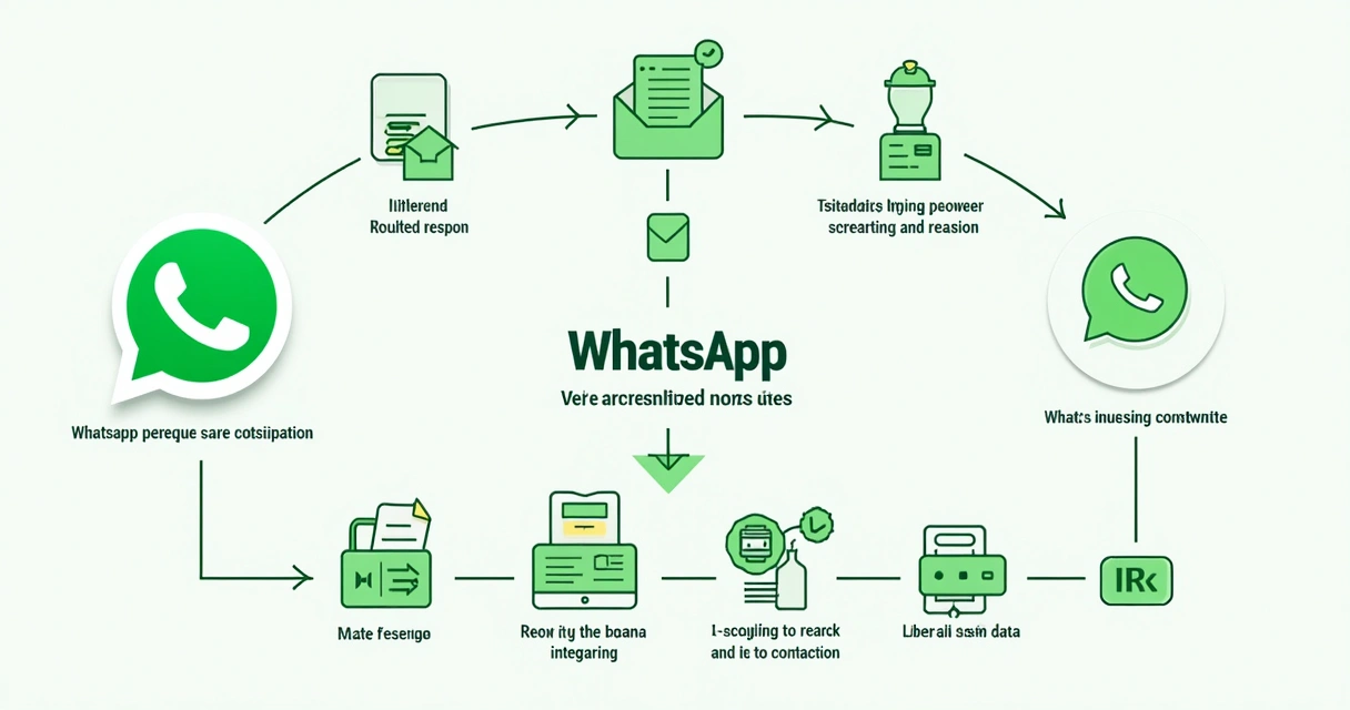 Fluxograma visual simples mostrando personalização do fluxo de mensagens no WhatsApp