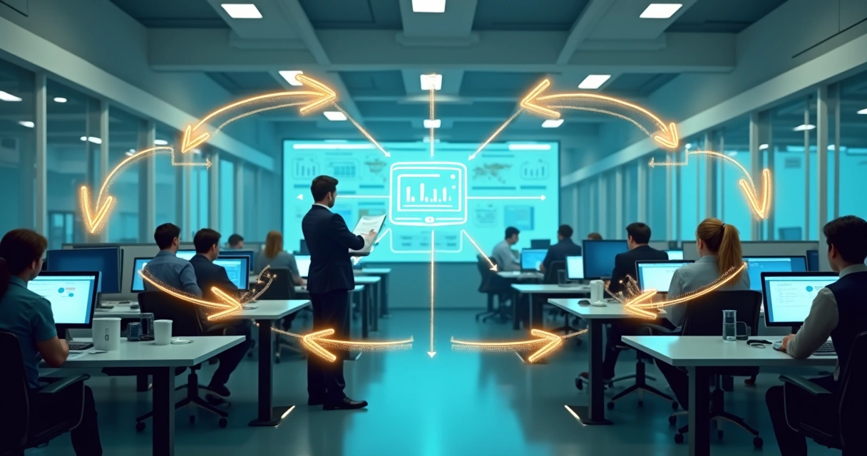 Fluxo de processos automatizados em uma empresa 