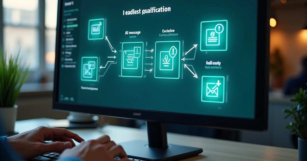 Representation of an automatic lead qualification flow for B2B leads 