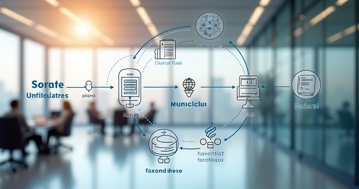 Esquema simplificado da integração tributária após reforma 