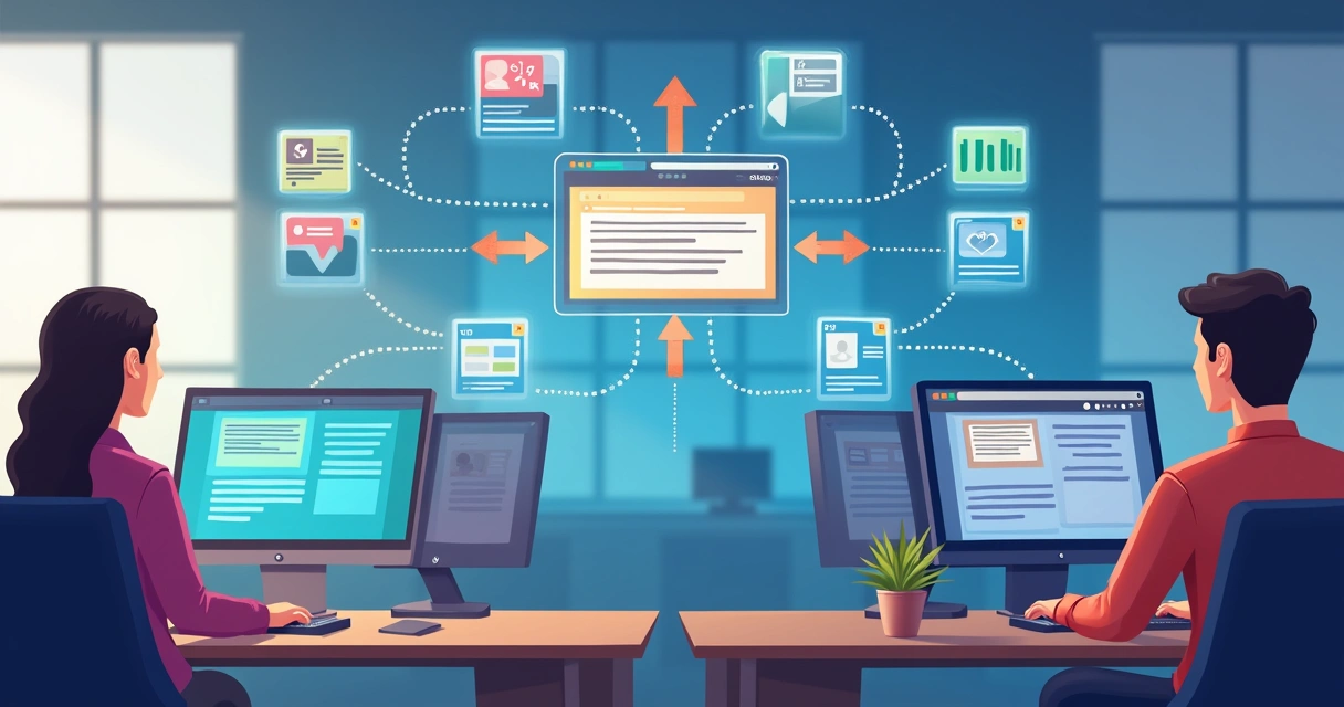 Ilustração de fluxo automático de resposta para leads com IA 