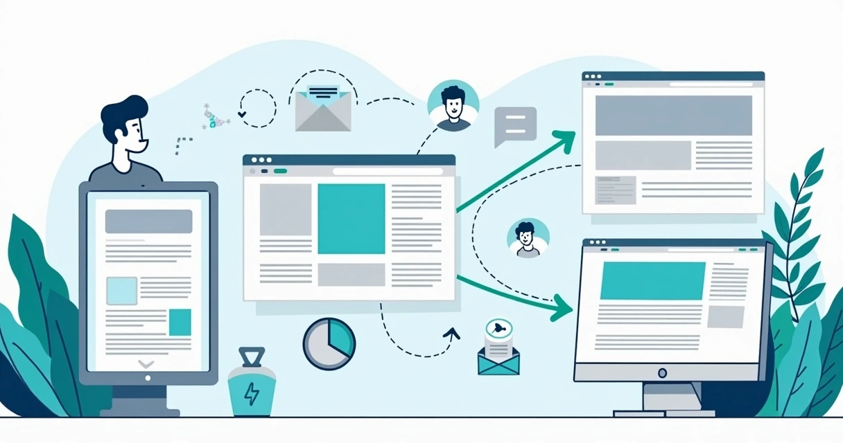 Fluxo de segmentação comportamental em landing page B2B
