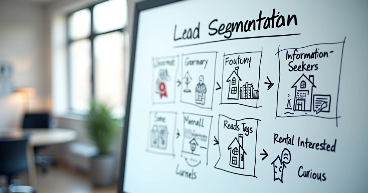 Fluxograma de segmentação automática de leads no setor imobiliário 
