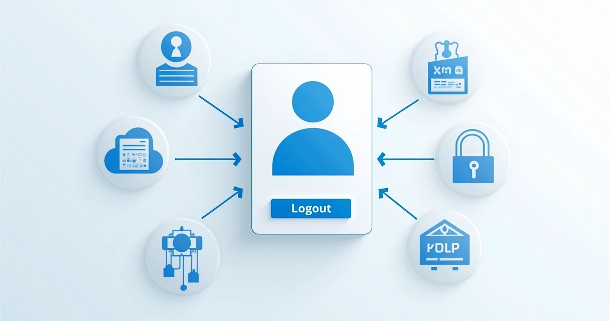 Fluxo de single logout conectado em sistemas no-code 