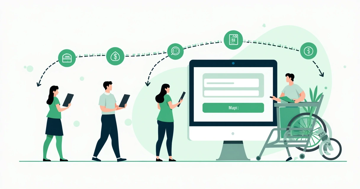 Fluxo de uma solução de pagamento digital ilustrado 