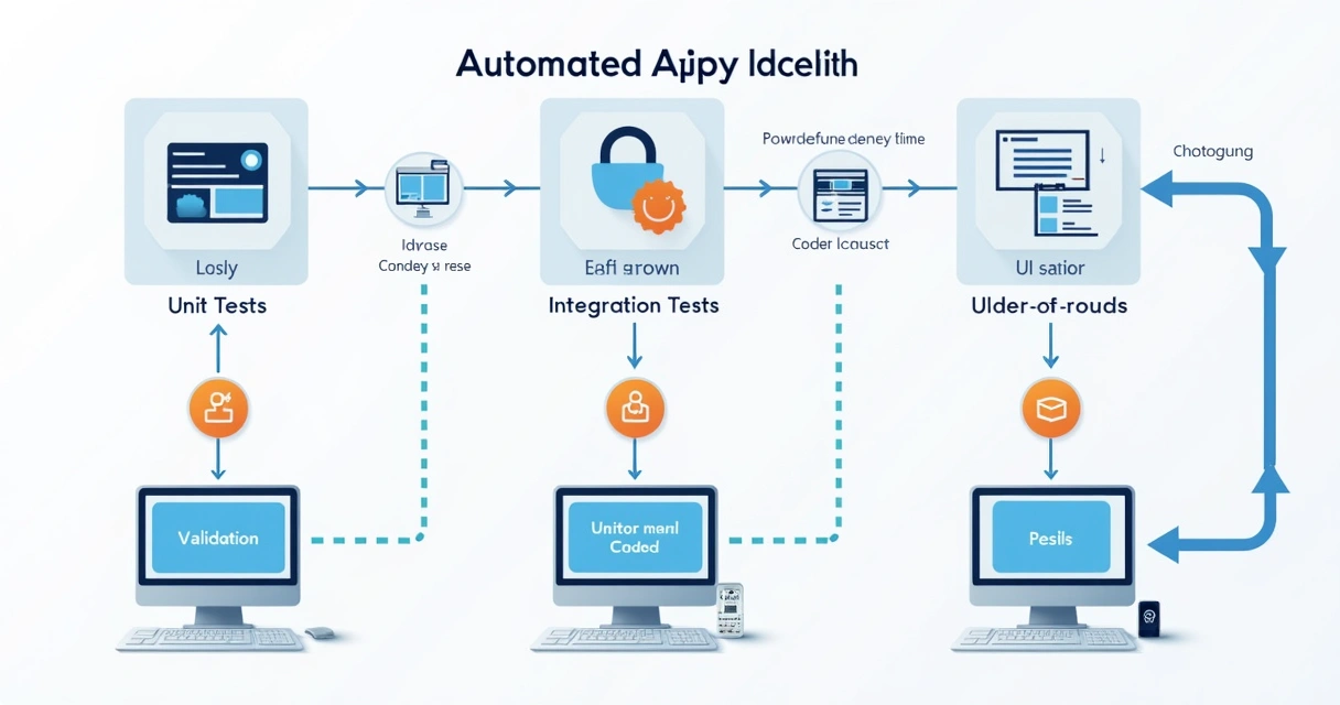 Fluxo visual dos testes automatizados em um projeto de aplicativo 