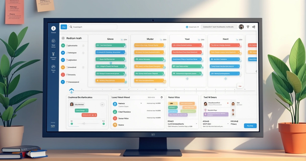 Fluxo visual personalizado de tarefas e projetos no Notion 