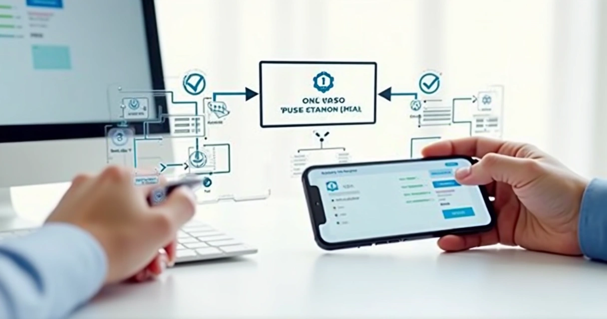 Fluxo simples de compra digital com etapas antifraude visíveis na tela