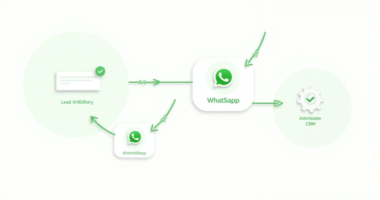 Fluxo automatizado de vendas com WhatsApp e CRM 