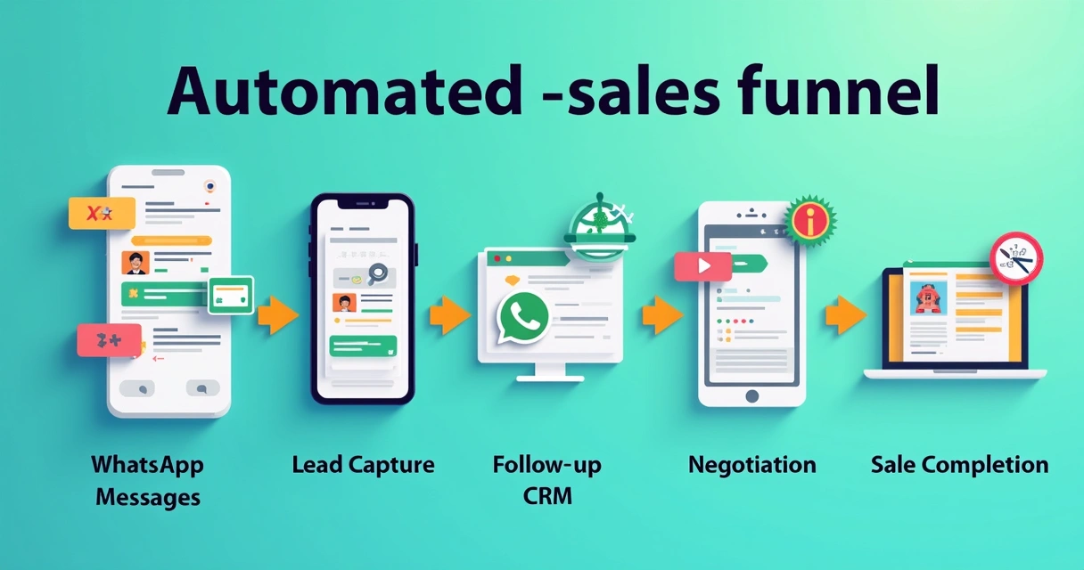 Fluxo de vendas automatizado integrando WhatsApp e CRM
